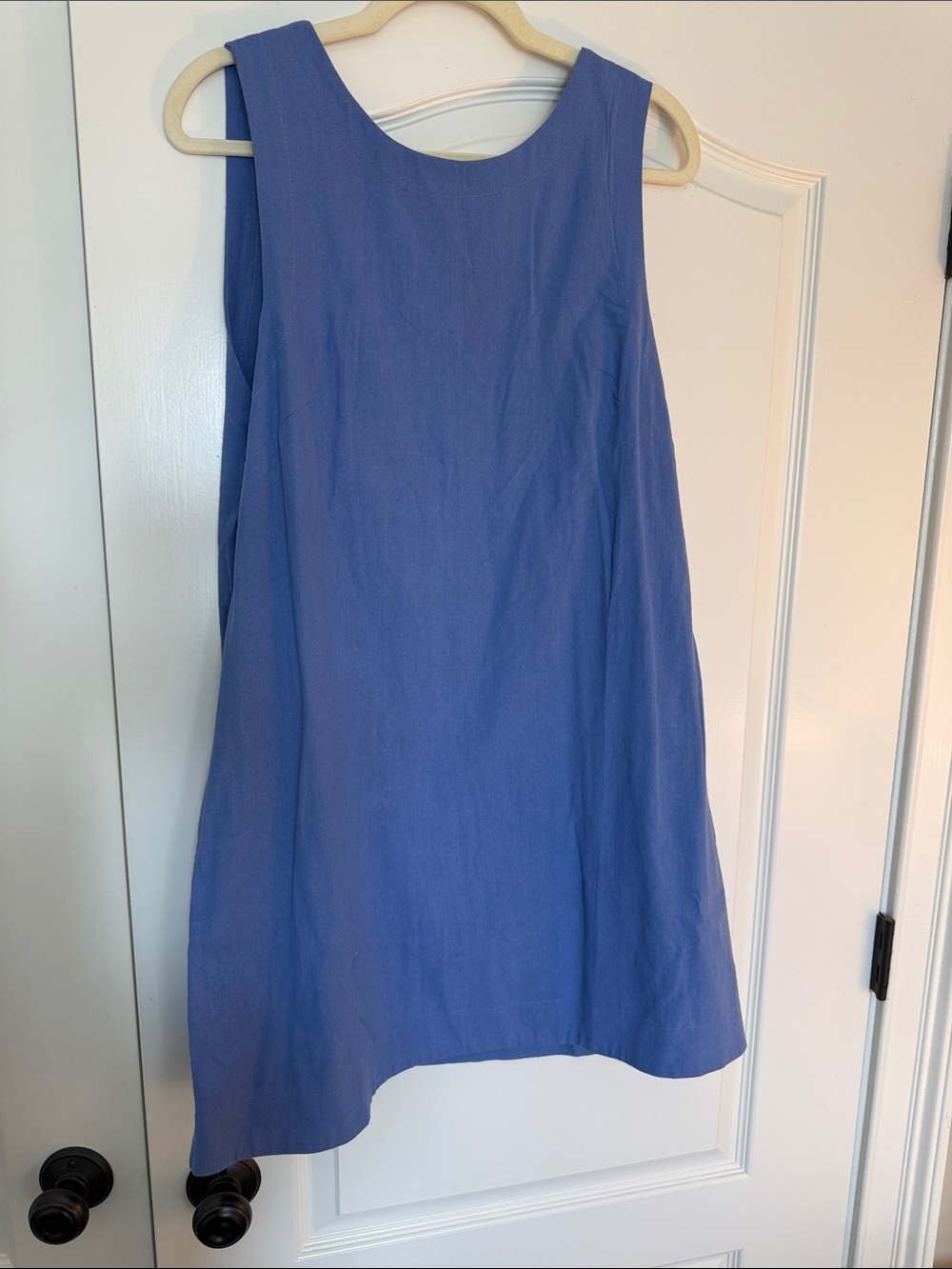 Sleeveless Shift Dress in Periwinkle Blue